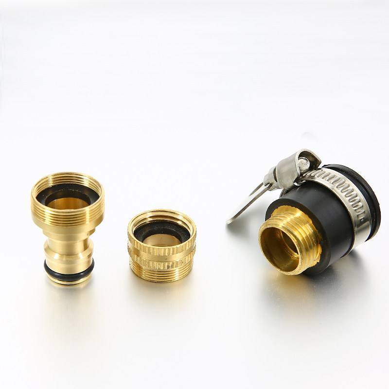 Conector de grifo universal de lavadora Conector universal de cobre Conector de tubería de agua Conector rápido manguera de pistola de agua de lavado de automóviles