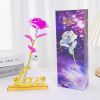 Colorful Simulation 24K Gold Foil Rose Gift Box Single Tanabata Valentine's Day Gift Creative Birthday Manufacturer Cross -border