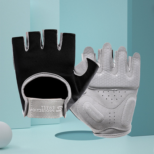 Half-finger fitness gloves for men and women, anti-blisters, non-slip, hand protection for equipment training, cycling wrist guards, pull-up bar, chin-up bar