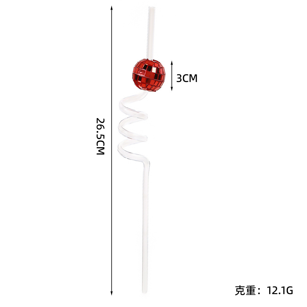 Venta caliente transfronteriza paja de bola de espejo imagen principal creativa fiesta disco bola paja decoración de fiesta de cumpleaños de Navidad