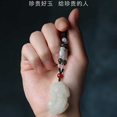 新疆正品和田玉和田玉貔貅吊坠男款女项链玉石皮丘招财情侣可