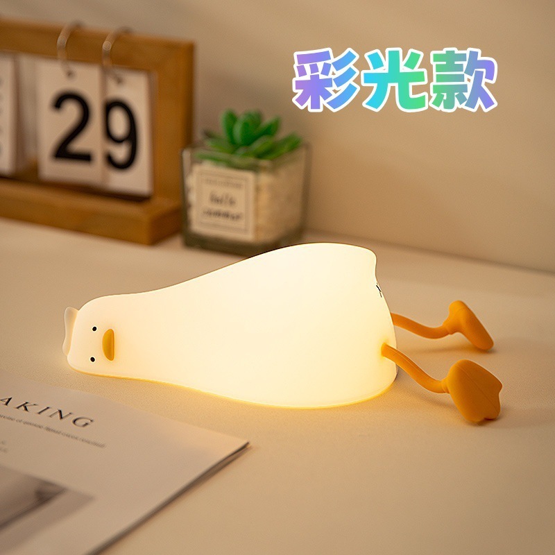 跨境大头熊猫硅胶小夜灯可充电拍拍灯创意可爱氛围卧室床头喂奶灯|undefined