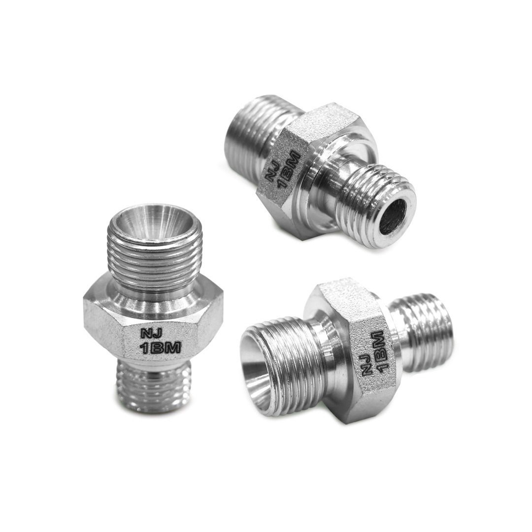 宁吉羽立接头BSP转公制ED密封永华型号1BM-WD