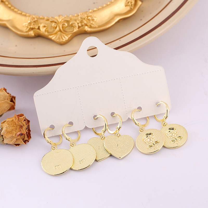 1 Set Fashion Flower Alloy Enamel Womenu0027S Dangling Earrings