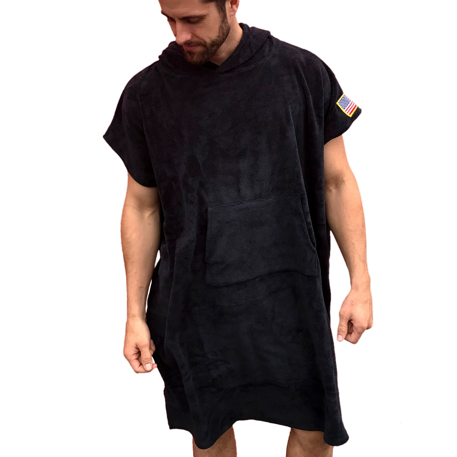 Махровый плащ из микрофибры, халат для пеленания, пляжный серфинг, плавание, утолщенный теплый взрослый пляжный плащ, банное полотенце