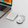 Keyboard, mouse, wireless silver white set