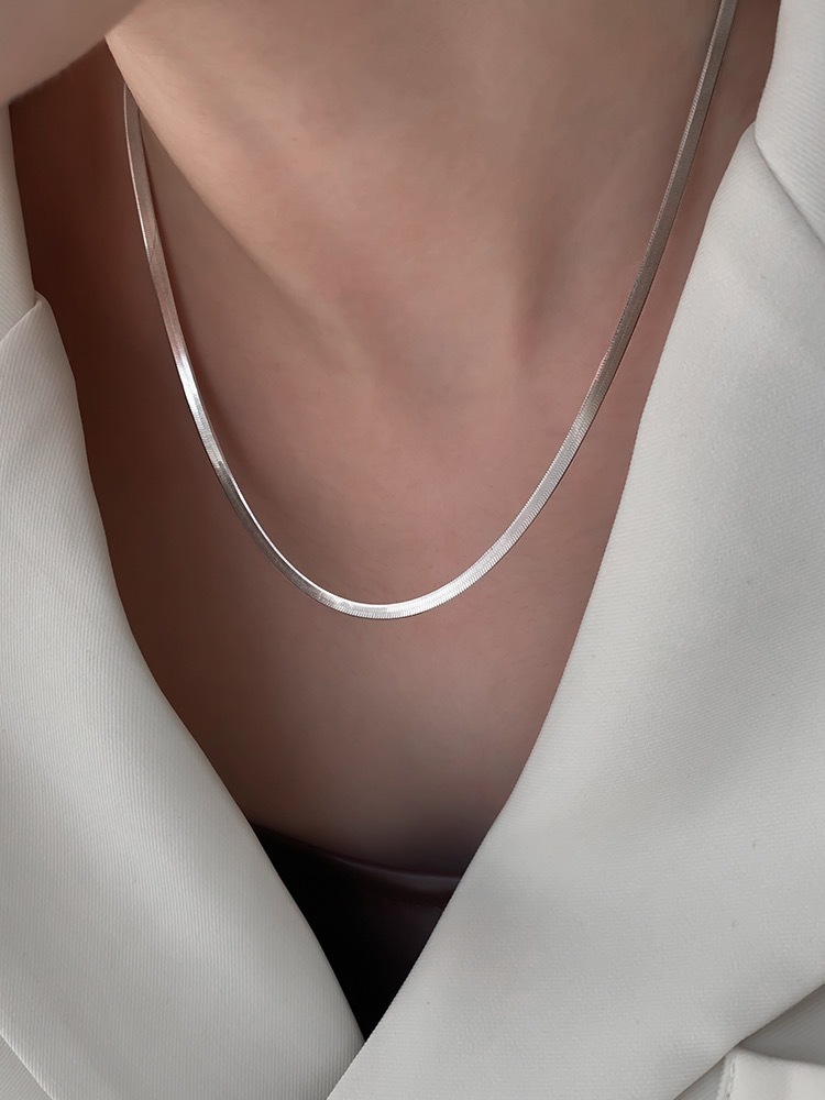 Daily Occasion Titanium Steel Material Hip-hop Simple Style Geometric Titanium Steel Polishing Chain Necklace