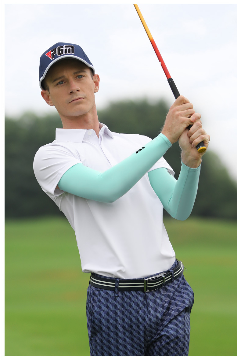 Tay áo chống nắng golf PGM chất liệu lụa băng thoáng khí cho nam nữ — Màu xanh lam chi tiết 11
