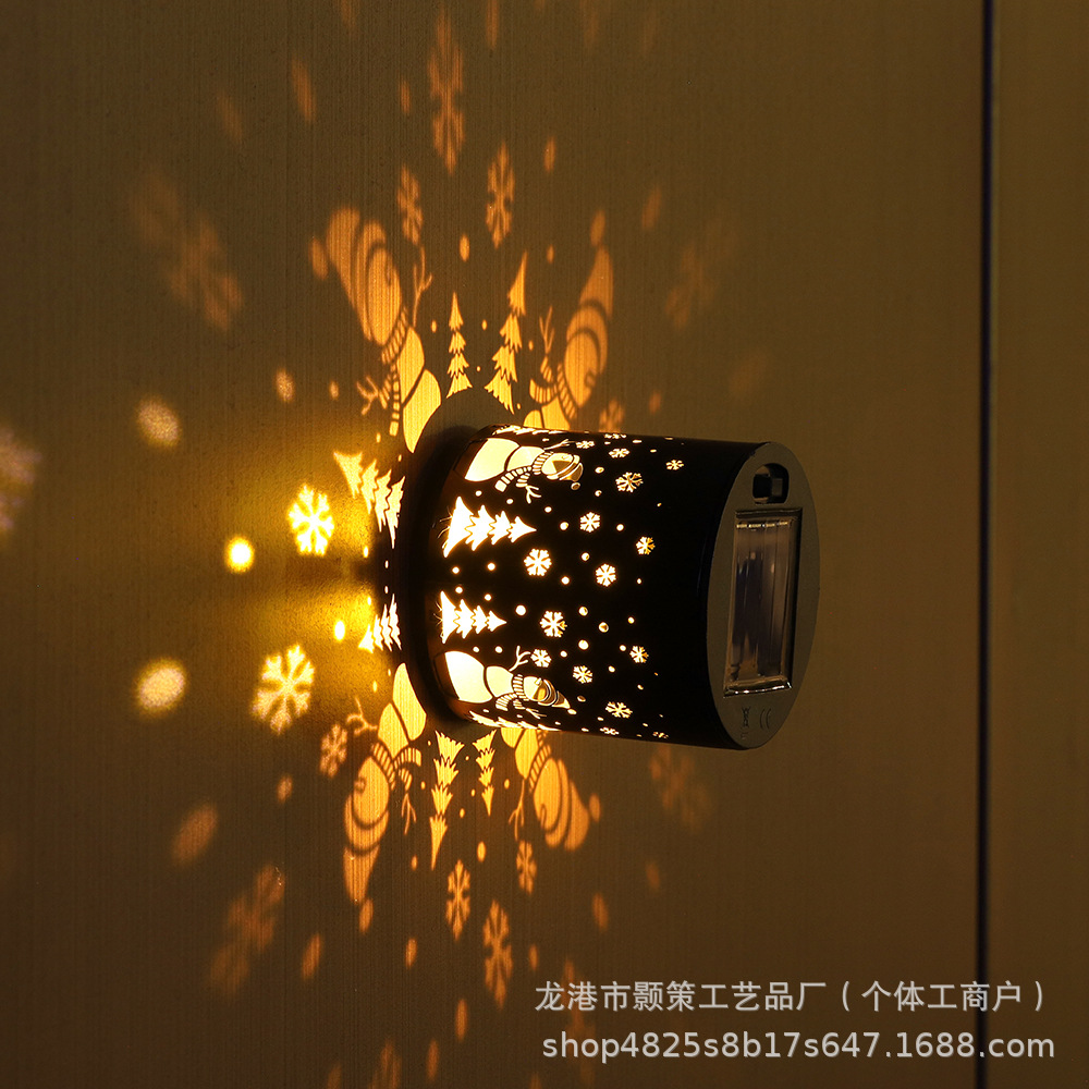 Luz solar transfronteriza Mandala lámpara de pared exterior lámpara de pared jardín lámpara de proyección lámpara decorativa lámpara de atmósfera