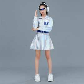 宇航员服装儿童太空服未来科技感演出服AI机器人服装中小学运动会