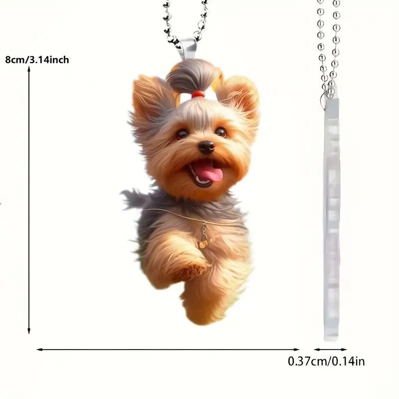 Nuevo transfronterizo lindo perro acrílico material plano accesorios de mochila para automóviles decoración del hogar