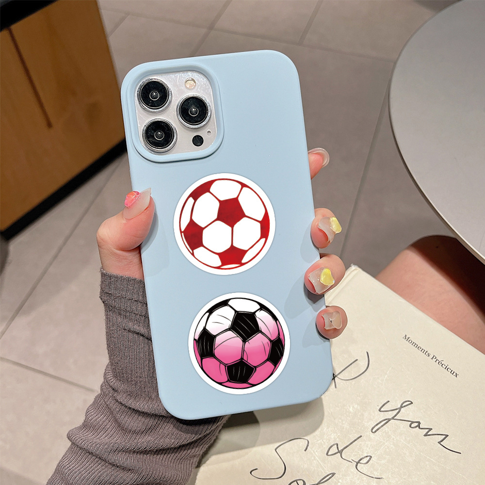 60 new pure football pattern personality graffiti stickers car luggage cup waterproof stickers wholesale