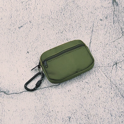 men, student small wallet, card holder, Static Rod/Key Bag - 211-military-green-with-quality-hook-and-lanyard