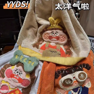 Cross-border New Coral Fleece Absorbent Towel Bath Towel Square Towel Mickey Donald Duck Cartoon Set Towel