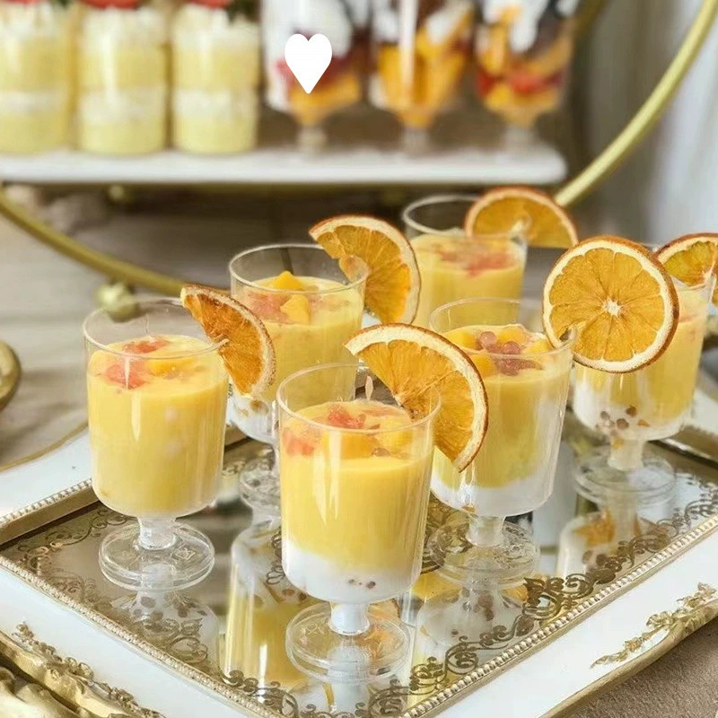Одноразовый пластиковый бокал для вина, прозрачный mousse для мороженого