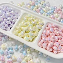 奶油色系小爱心亚克力直孔串珠diy手工手机链钥匙扣材料饰品配件