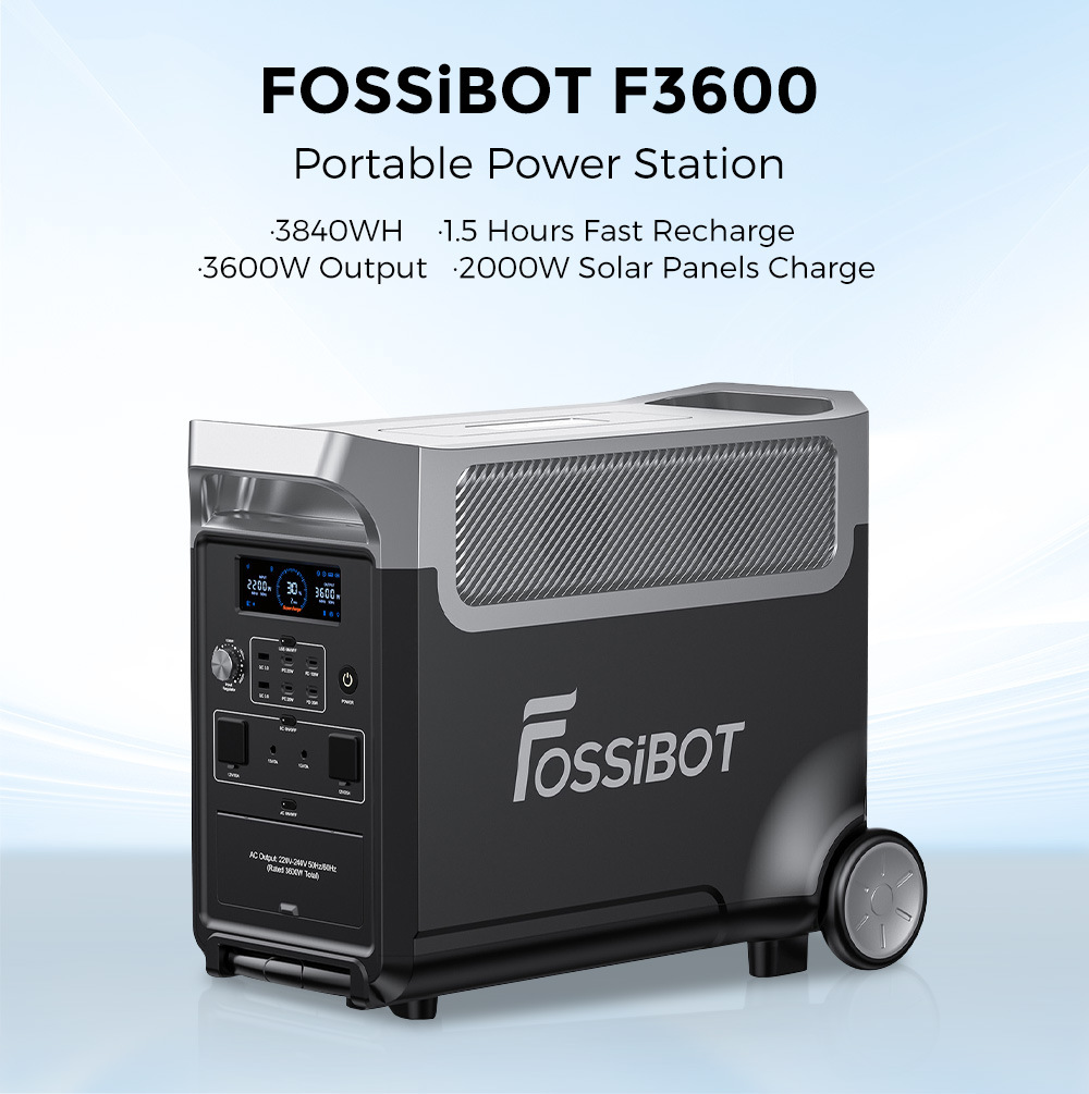 Fossibot F3600 3840WH 1.5 Hours Fast Recharge 3600W Output