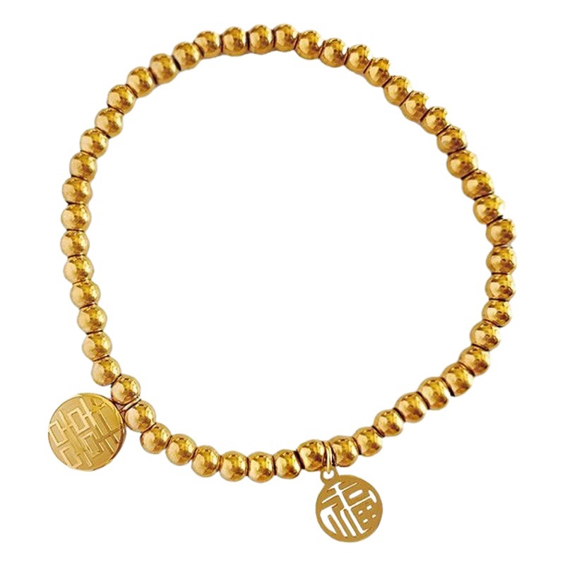 De Acero de titanio de color de retención de oro rosa pulsera de la suerte de la mujer rojo neto mismo estilo de todos los partidos de moda pulsera de moda accesorios de moda