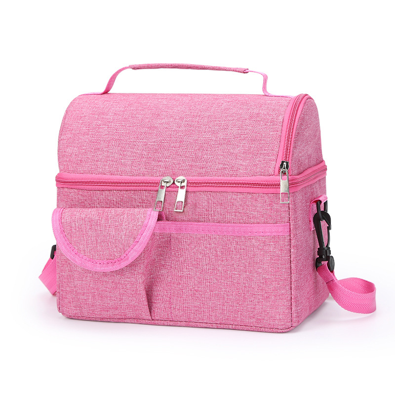 Bolsa aislante cruzada de gran capacidad transfronteriza Bolsa de lonchera portátil Bolsa de picnic con arroz Bolsa de hielo al aire libre Bolsa bento Bolsa de almuerzo