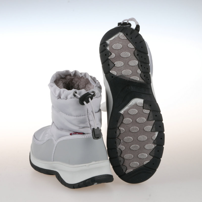 Exportación a la cola de comercio exterior de los Estados Unidos solo antideslizante cálido forro polar grueso alto-top tubo bajo slip-on gris botas de nieve impermeables