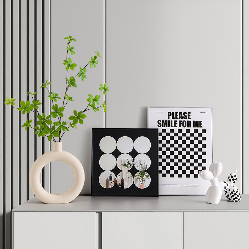 Entrar en el hogar decoración de puerta de entrada moderna alta sensación de sala de estar hogar escritorio TV comedor armario zapatos nicho decoración suave