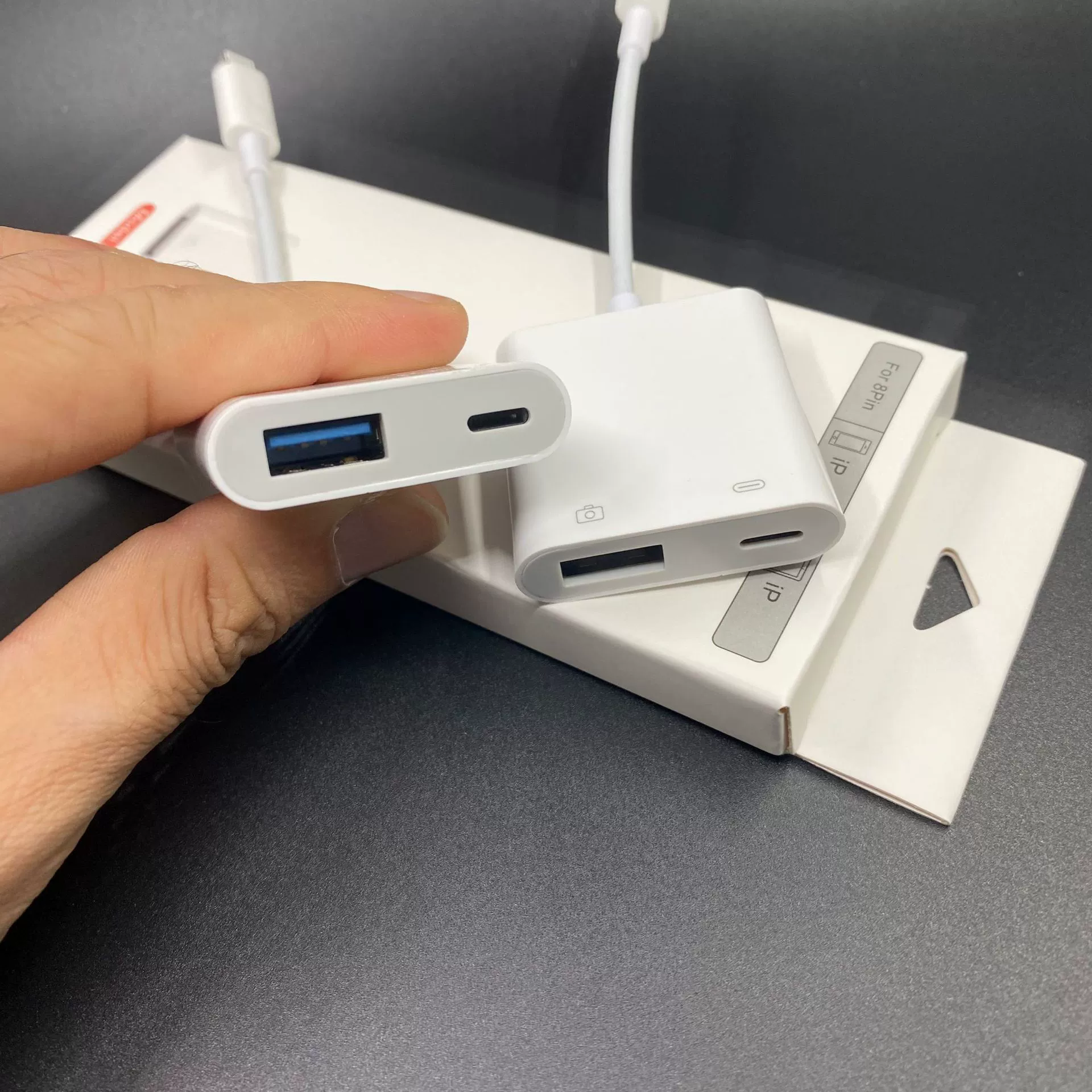 Apple, совместимый переходник-кабель, клавиатура, камера, 2 в 1, iPhone