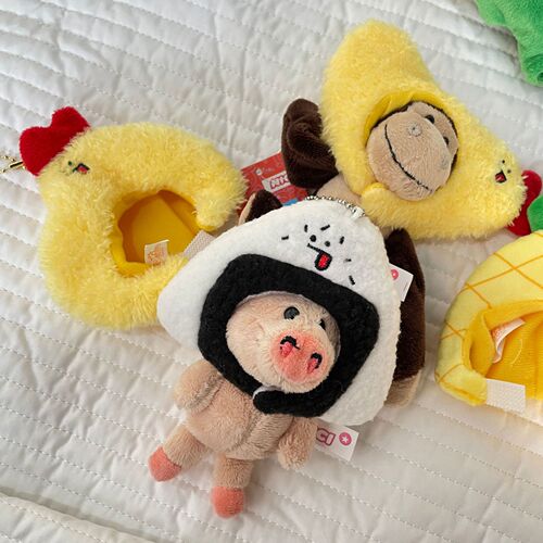 Cartoon detachable Christmas tree jacket cute plush pineapple clothes banana accessories bag pendant WE 08