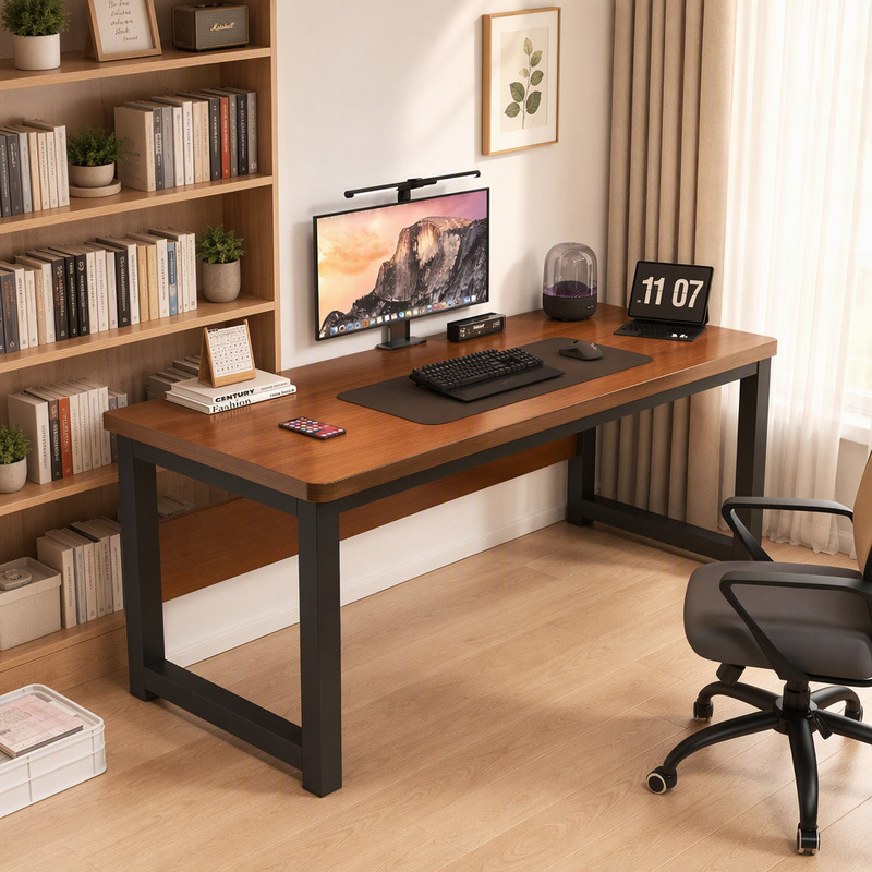 Computer desk, desktop writing desk, home bedroom study desk, student desk, writing desk, modern simple rounded corner office desk