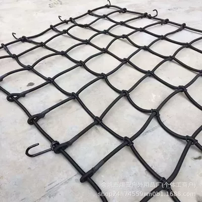 Car roof luggage net off-road vehicle luggage rack net car luggage rack net pocket 7.5mm elastic rope braided (Trailer rope/net/strap)