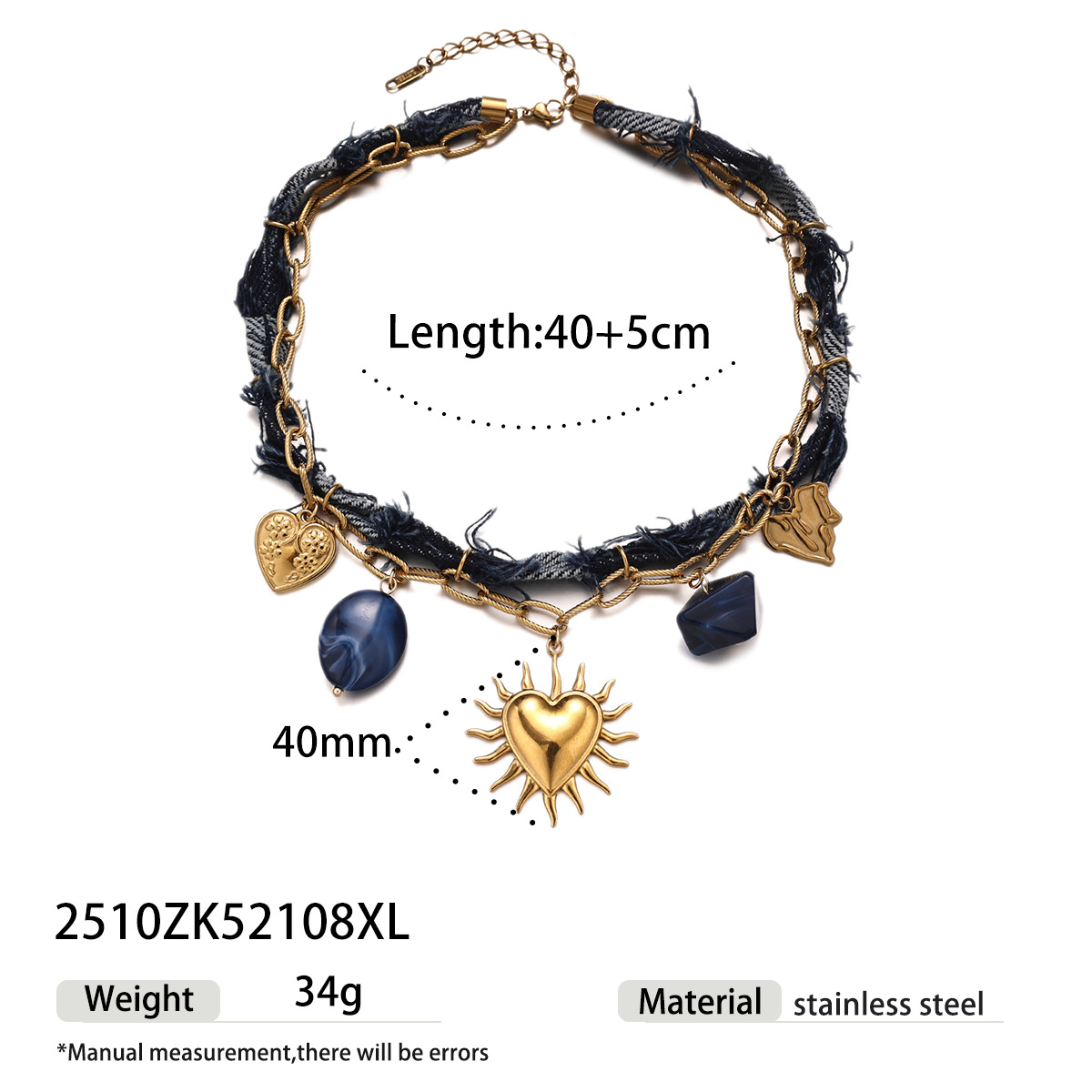TENA Europa y América collar de acero inoxidable lujo ligero nicho titanio acrílico colgante cadena de clavícula joyería de venta caliente transfronteriza image 8