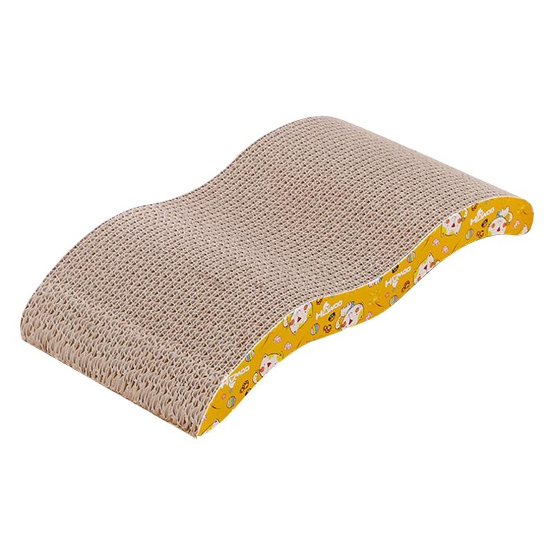 Tablero de agarre para gatos resistente al desgaste y no a las virutas Papel corrugado de dibujos animados Tablero de agarre para gatos Garra de pulido para gatos Juguetes para aliviar el aburrimiento Suministros para mascotas al por mayor