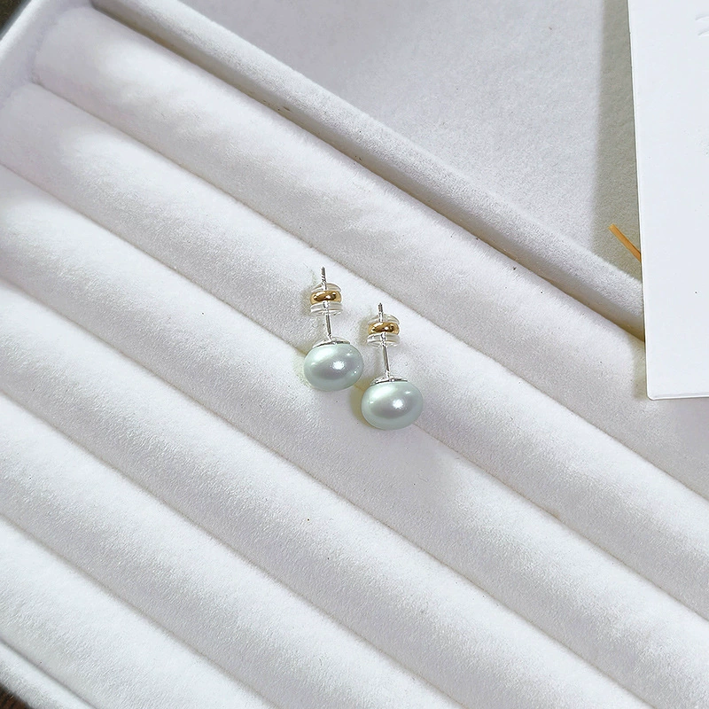 Earrings from pearl, small design ear clips
