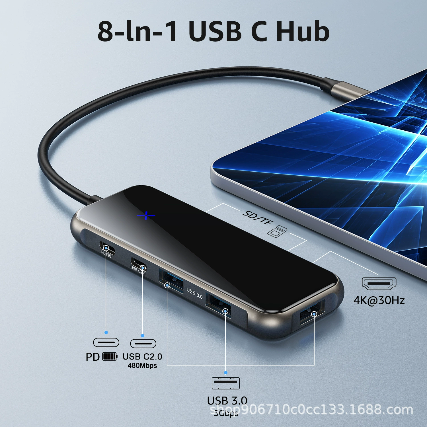 Расширенная док-станция Type-C Extender HDMI мобильный телефон USB ротор AIR аксессуары совместимы с MacBook Apple