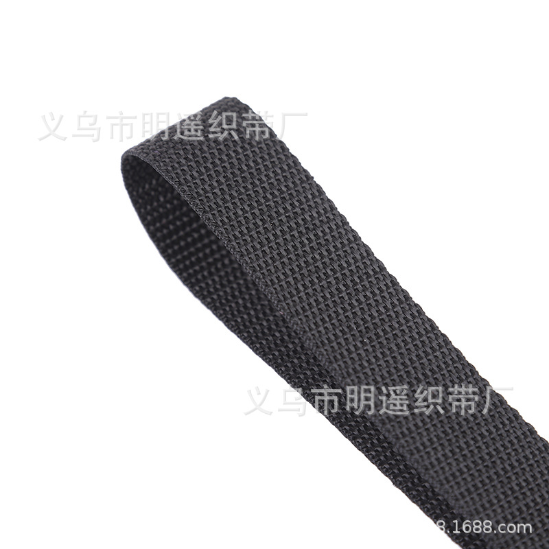 Fabricante al por mayor negro herringbone borde plano engrosado USA correa de cuentas bolsa correa de polipropileno