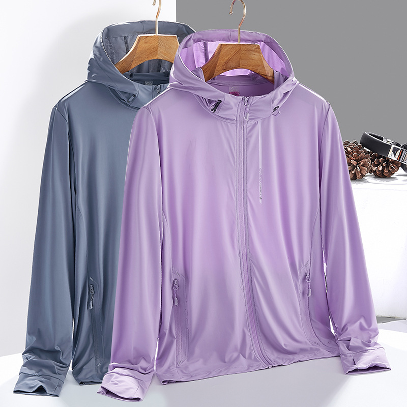 防晒衣男夏轻薄透气冰丝薄款防晒服外套女户外运动皮肤衣批发定制