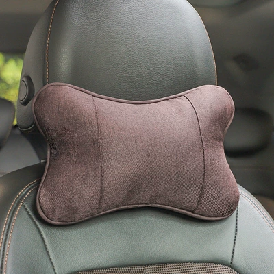 Seat Neck Pillow, a Pair | Headrest - 1-brown-headrest
