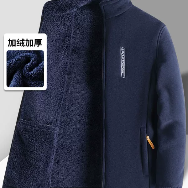 Polar fleece coat autumn and winter warm liner padded velvet padded middle-aged father winter clothes middle-aged and elderly men's cotton-padded clothes
