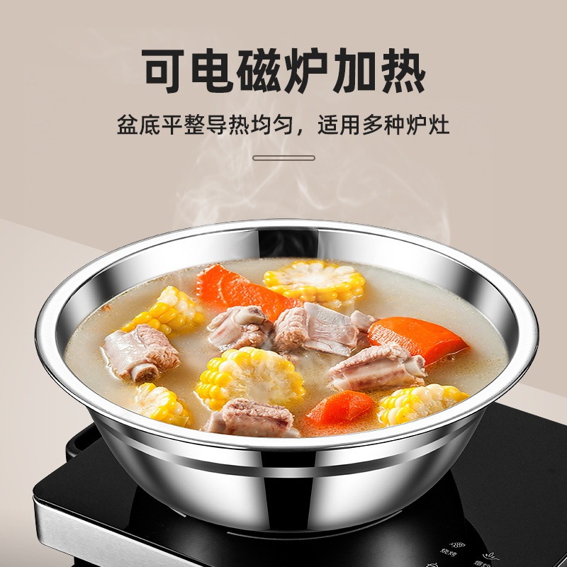 食品グレード 316 ステンレス鋼の平底厚みのあるスープボウルキッチン家庭用ライスボウル小さな鉄のボウル 304 小さなボウルスープボウル|undefined