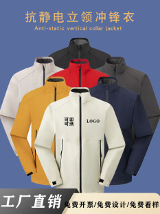 Autumn and Winter Thin Jacket logo Windproof Jacket Group Work Clothes Printed Warm Advertising Shirt Wholesale Embroider
