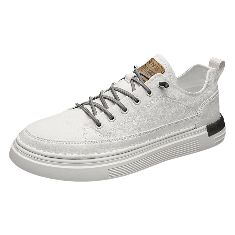 Nuevas zapatillas blancas sin cordones para hombre, zapatos casuales de trabajo, estilo coreano, de moda, de caña baja, resistentes al desgaste.