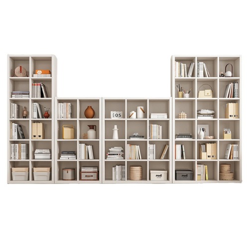 Bookcase floor-to-ceiling living room storage rack wall-mounted home grid storage cabinet storage rack study library bookshelf