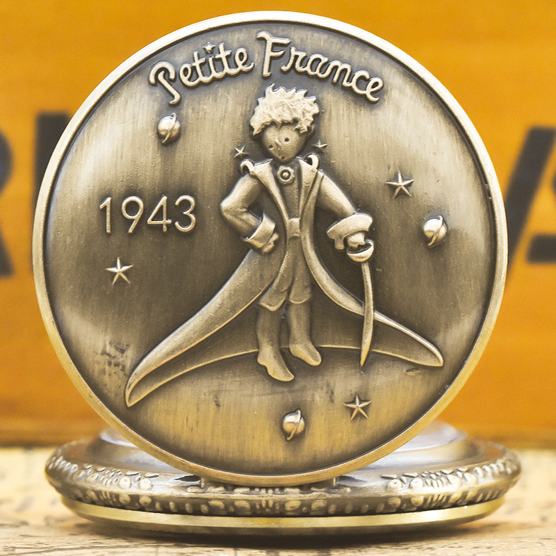 Factory Direct Sales Classic Retro Fashion Trend Little Prince Theme Quartz Pocket Watch Student Men and Women Hanging Watch