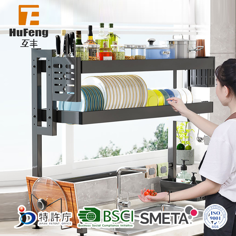Multifunctional Sink Rack Household Countertop Chopstick Cage Knife Holder Kitchen Chopping Board Drain Rack Kitchen Utensils Dish Storage Rack