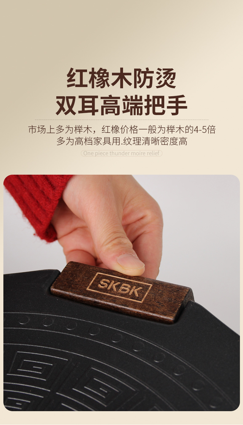 跨境专供韩式户外露营便携烧烤盘家用不粘烤肉煎烤盘麦饭石煎烤盘 pic 9