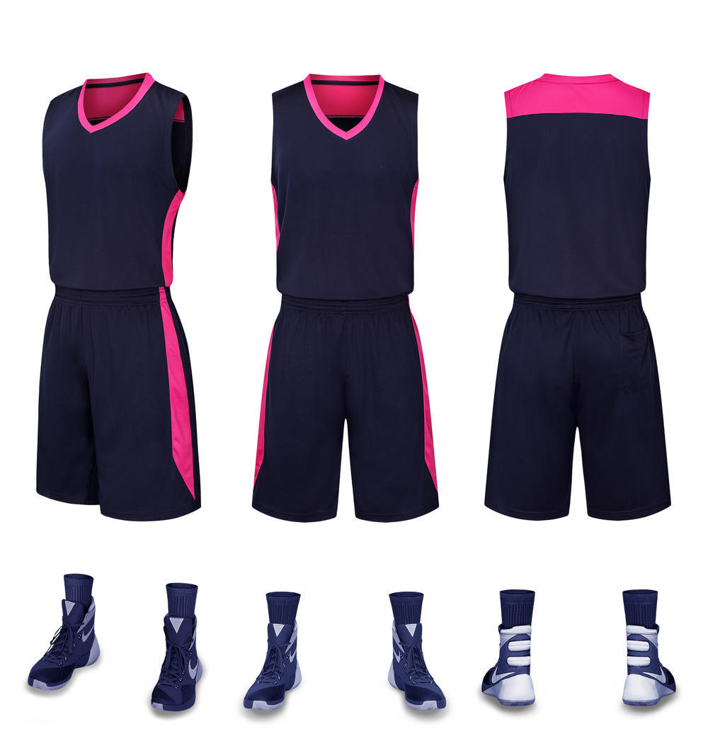 El juego de ropa de baloncesto se utiliza para el campamento de entrenamiento, ropa de balón transpirable de secado rápido para adultos y niños, la misma camiseta puede imprimir logotipo.