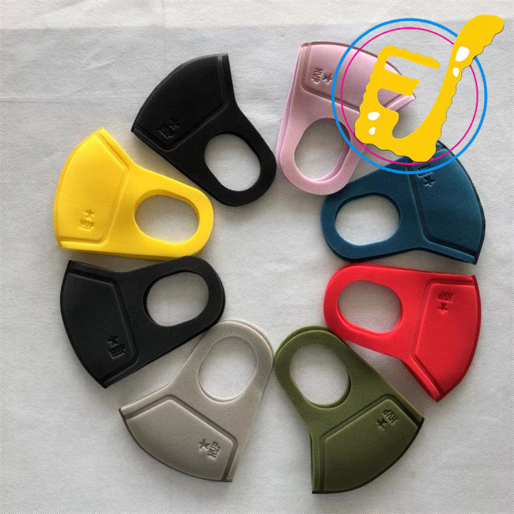 双层加厚海绵口罩呼吸气阀门热压logo热转印图案男女彩色卡通