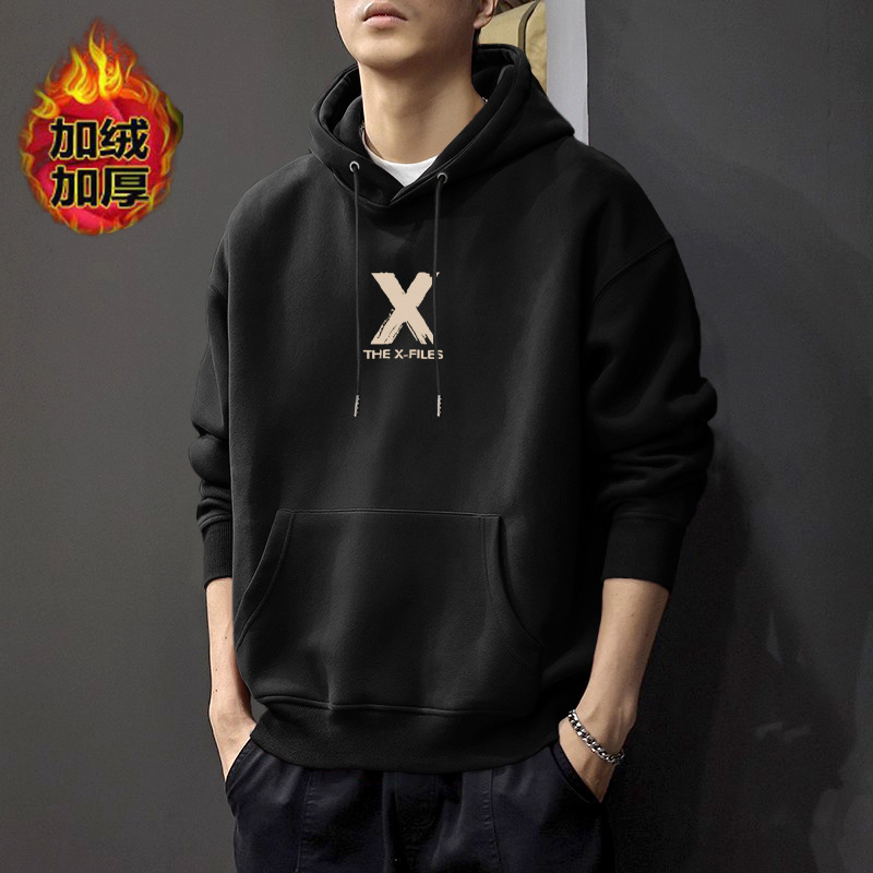 Otoño nuevo suelto pesado sudadera con capuzas letras masculinas y femeninas estilo de moda americana estilo de Hong Kong pareja camisa de manga larga