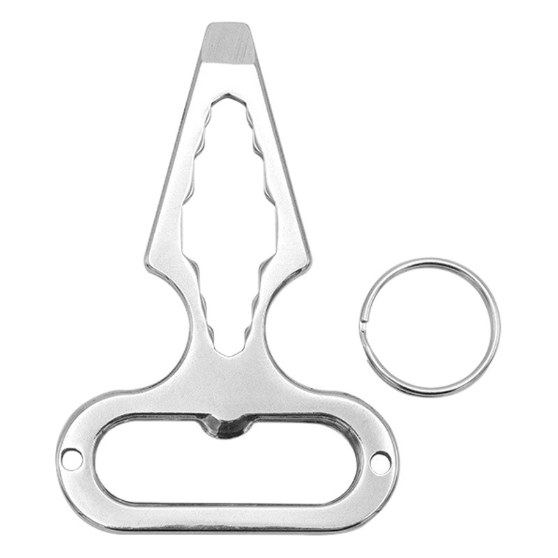 Suministros de camping al aire libre EDC autodefensa de acero inoxidable afilado herramienta multifunción llave