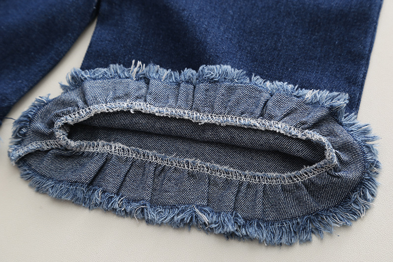 Kid's Clothing Autumn children's clothing solid color half turtleneck bottoming shirt denim wide leg pants suspenders small bag cute girls 2 pieces_voghion.com