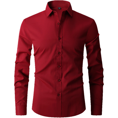 International Cross-Border Amazon New Men's Shirt Long Sleeve Trendy New Men's Casual Korean Style Slim Fit Collar Shirt Men